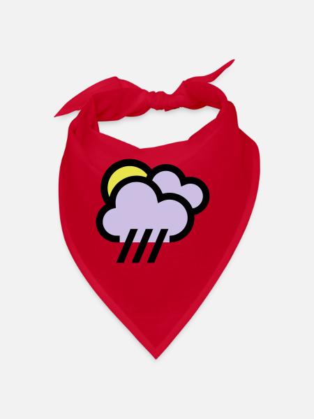 nuageux avec icône de chills icône météo - Bandana - rouge - Devant