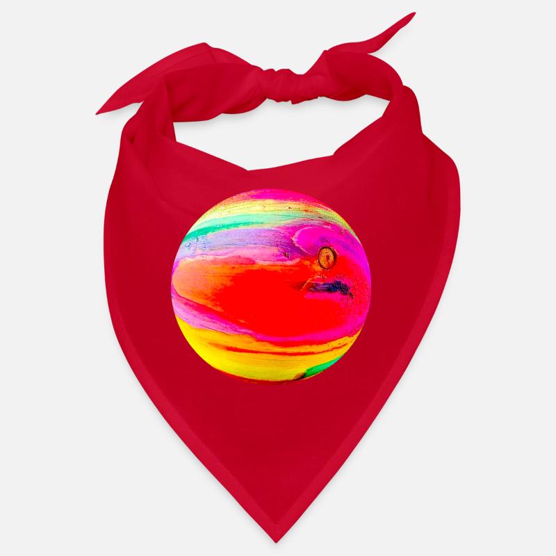 Holzoptik bunt - Ball 3D Bandana