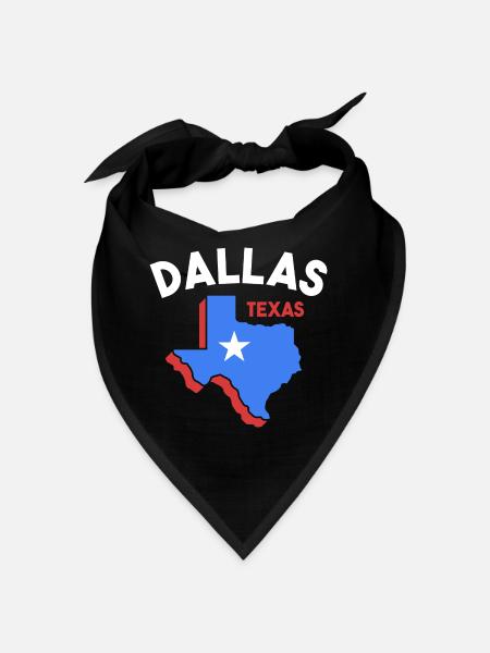 Conception de carte Dallas Texas pour les fiers Dallasites - Bandana - noir - Devant