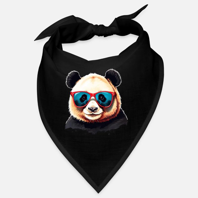 Schlauer Panda Bär Mit cooler Sonnenbrille Bandana