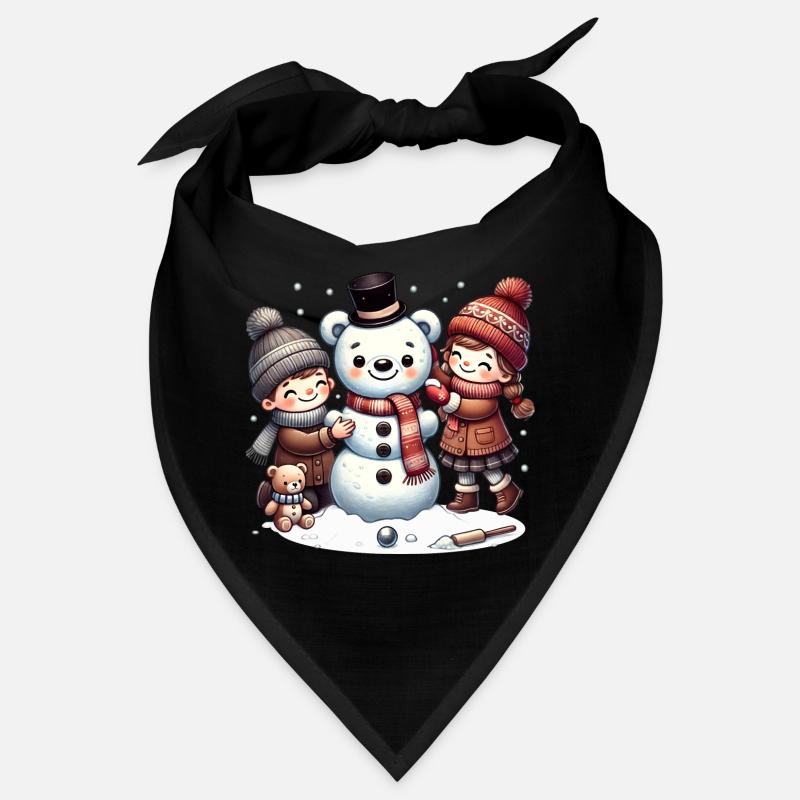 Winter Fun: Kids Build a Teddy Bear Snowman Bandana
