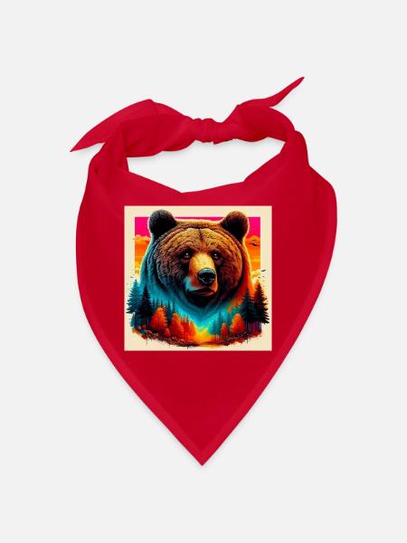 Bär - Bandana - Rot - Vorne