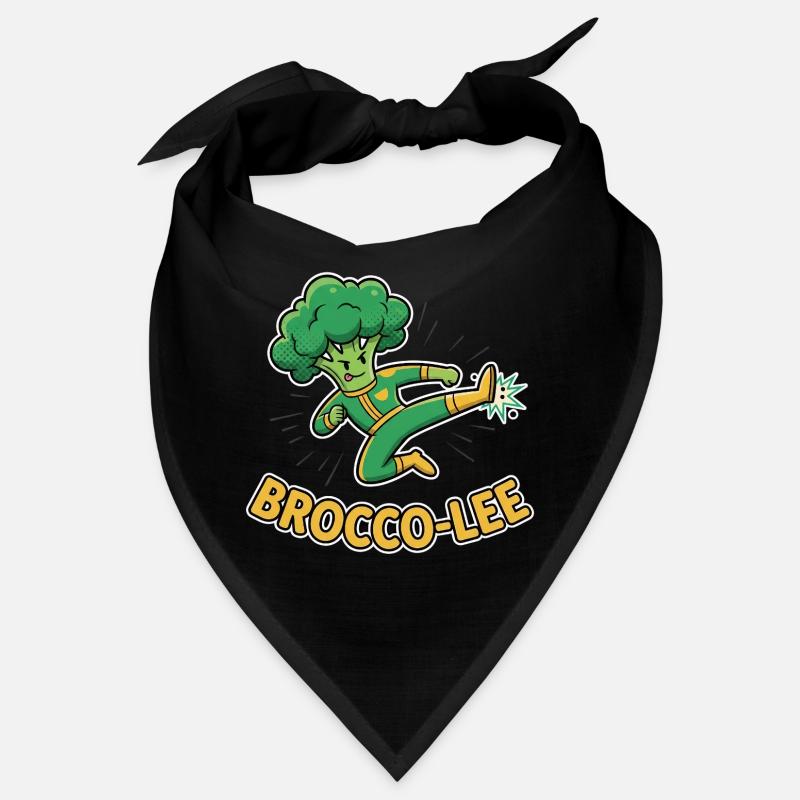 Brocco-Lee Punny Kicking Broccoli Ninja Bandana