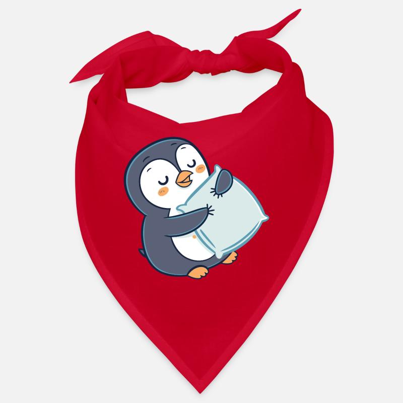 Penguin Cuddle on Pillow Bandana