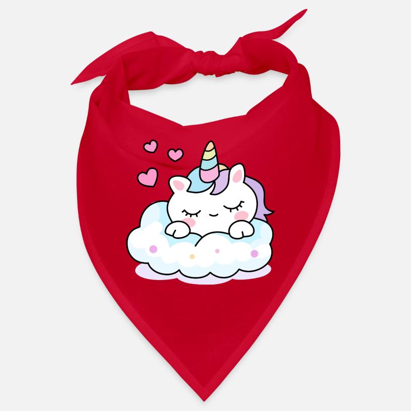 Schlafender Einhorn-Kawaii – Niedliches Valentinstagsdesign Bandana