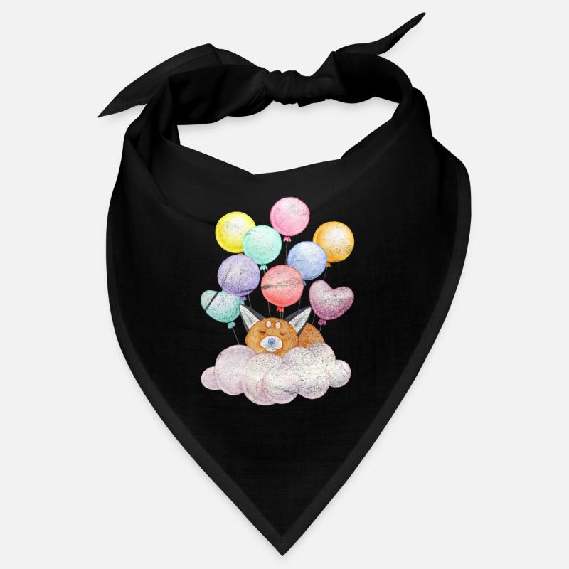 Dreaming fox on cloud with balloons Bandana