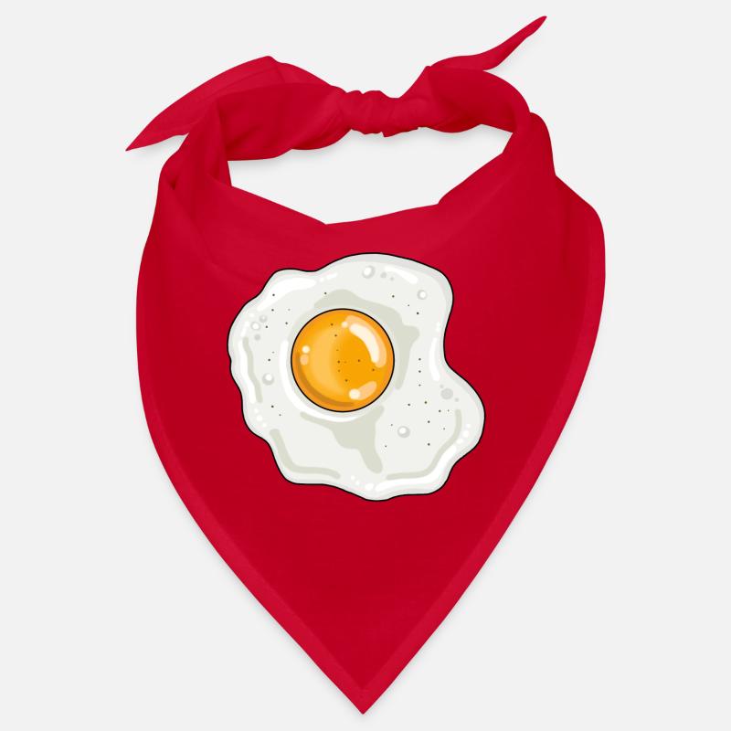 Fried egg pan egg yolk egg white Bandana