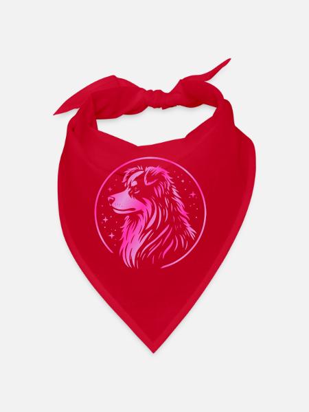 Dream dog Aussie pink - Bandana - red - Front