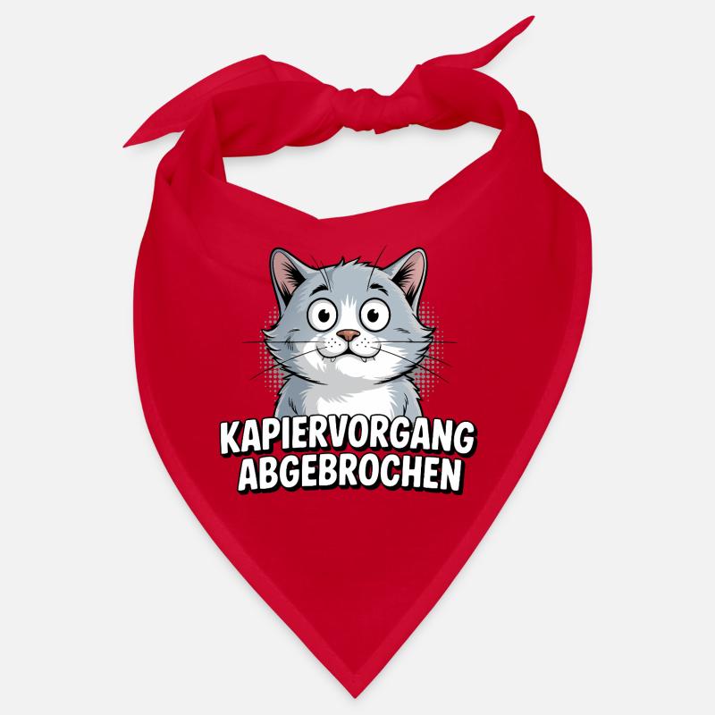 Kapiervorgang abgebrochen – Katze Comic Bandana