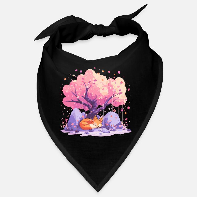 Sleeping fox under cherry tree Bandana