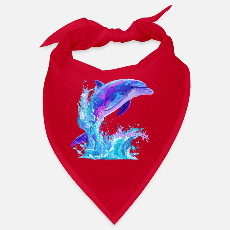 Farbiger Delfin Splash Bandana