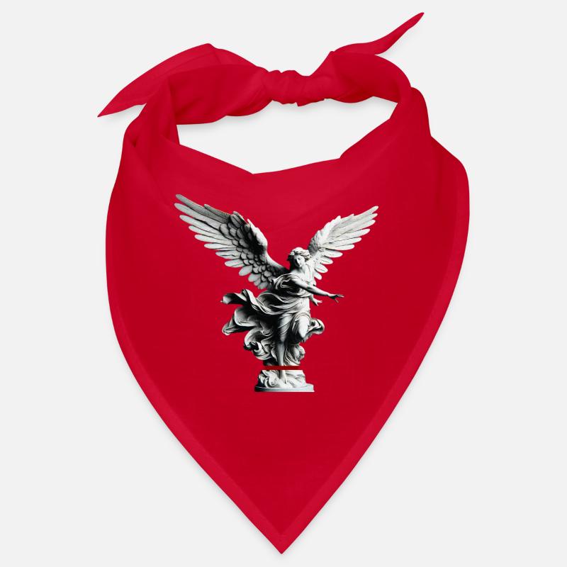 Statue d’ange Élégance en noir et blanc Bandana