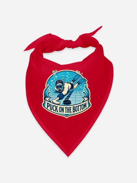 PUCK ON THE BOTTOM - Bandana - Rot - Vorne