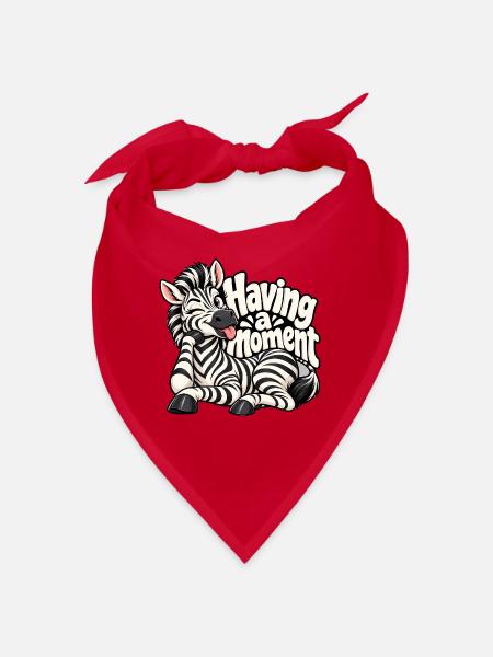 Zebra - Bandana - Rot - Vorne