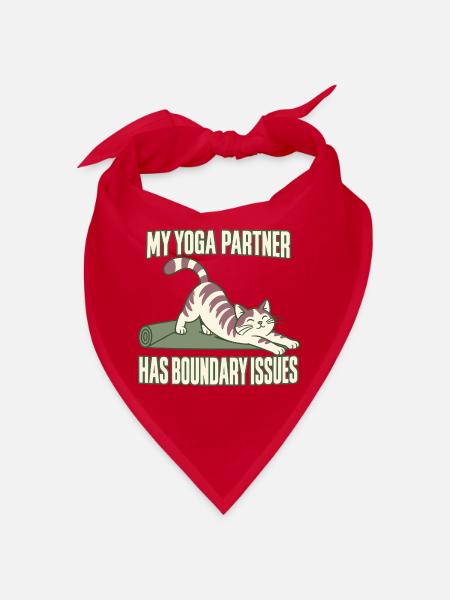 Yoga-katzenliebhaber Katze Mama - Bandana - Rot - Vorne