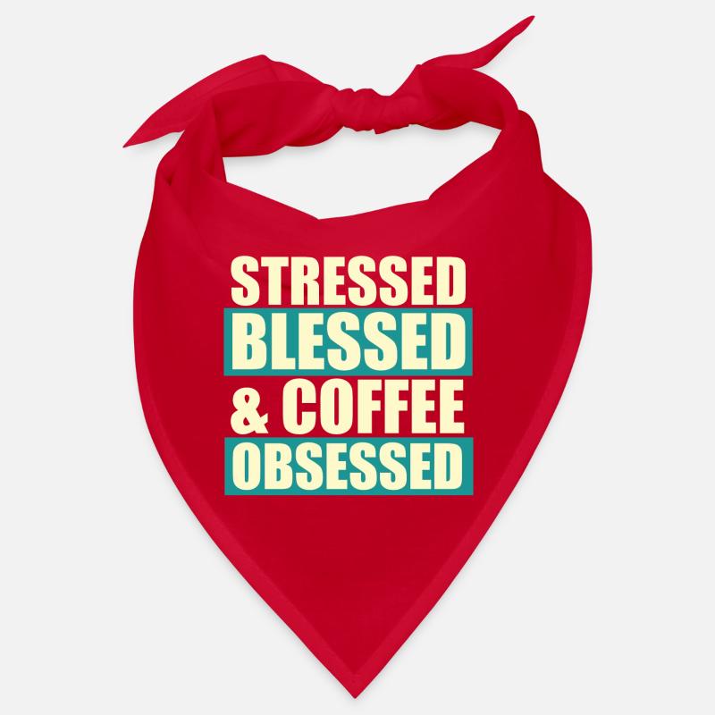 Stressed blessed - Bandana - red