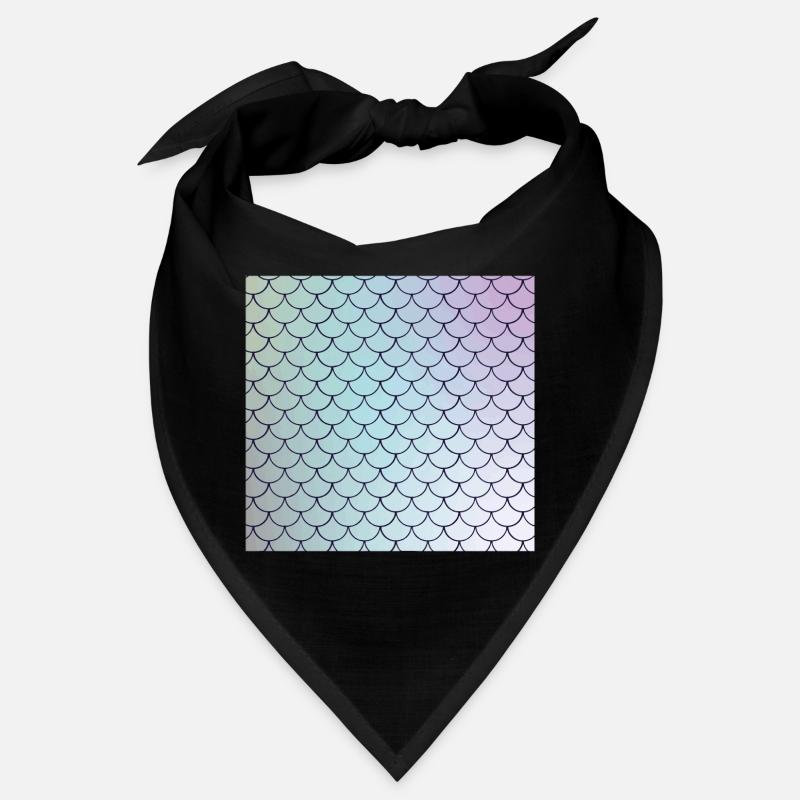Watercolor Fish Scales Pattern Bandana