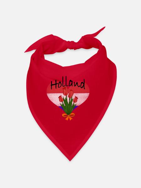 Tulpenherz aus Holland - Bandana - Rot - Vorne