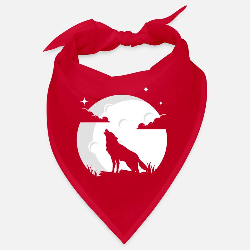 Wolf Mond Wolfsrudel Wolf Wölfe Bandana