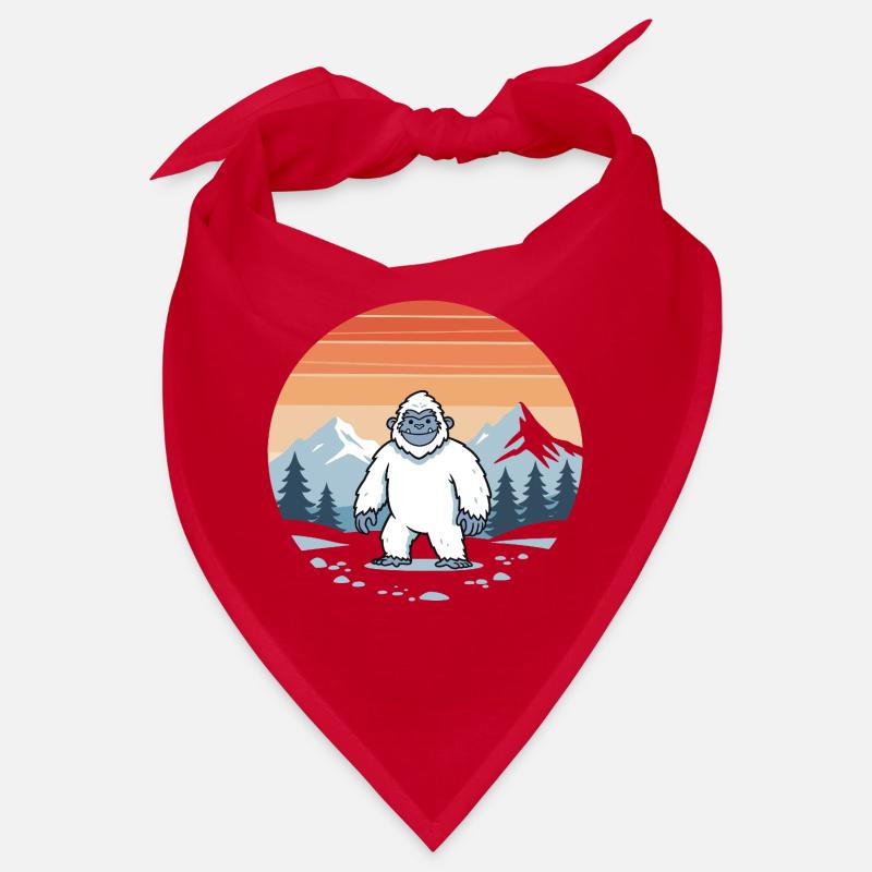 Winter-Yeti am Eispanorama - Bandana - Rot