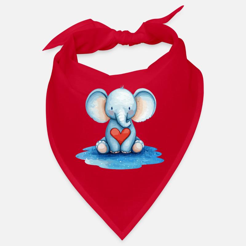 L’ami cœur d’éléphant bleu Bandana