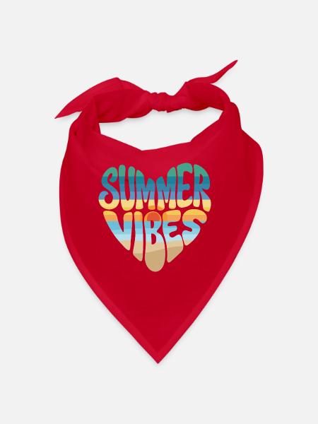 Sommerliche Vibes - Bandana - Rot - Vorne