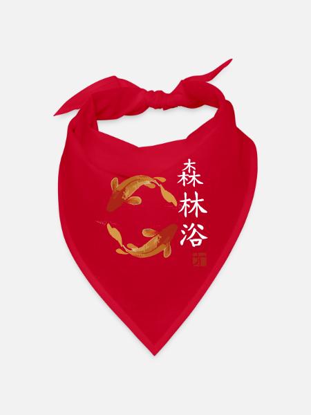 japan Fische japanisch anime asiatisch - Bandana - Rot - Vorne