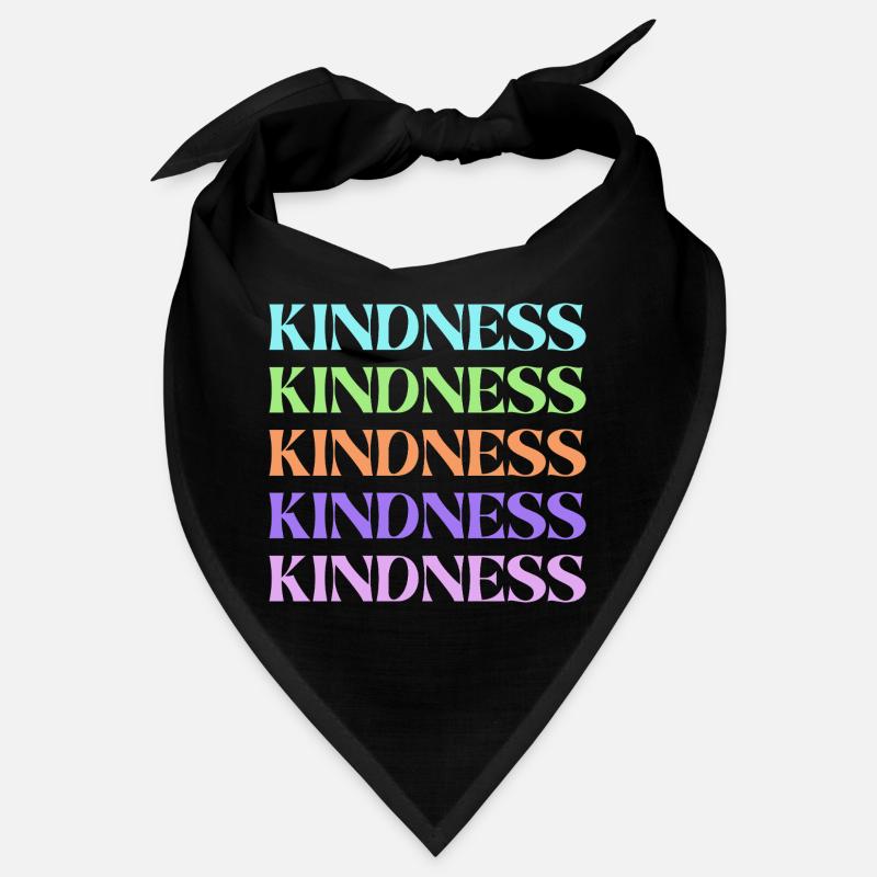 Freundlichkeit Regenbogen gestapelter Text Bandana