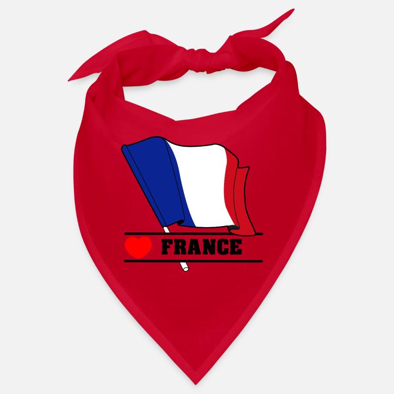 Cœur du drapeau français Bandana