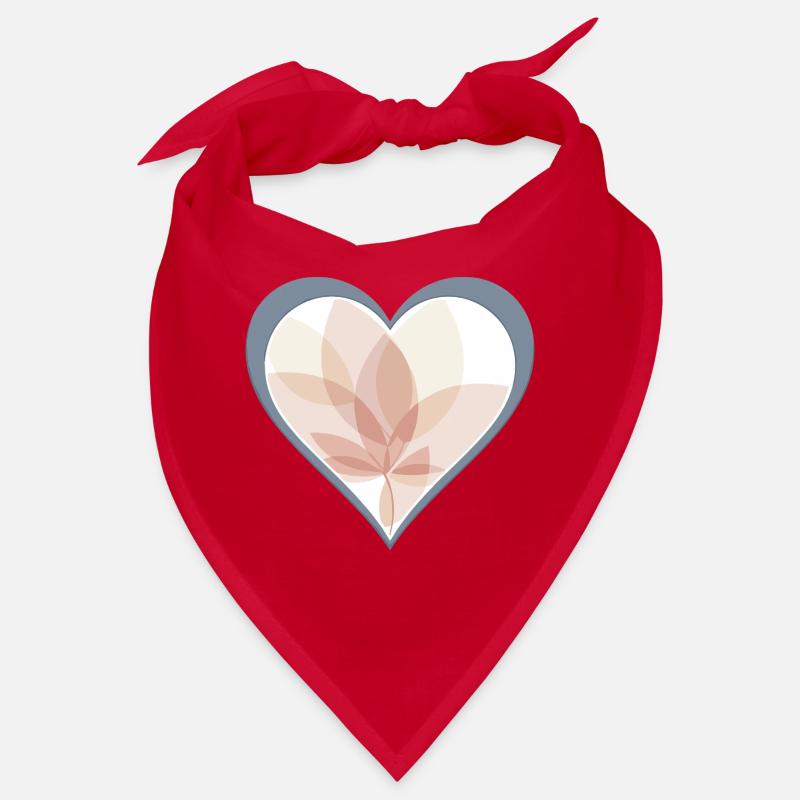 Pastel heart with leaf overlay Bandana