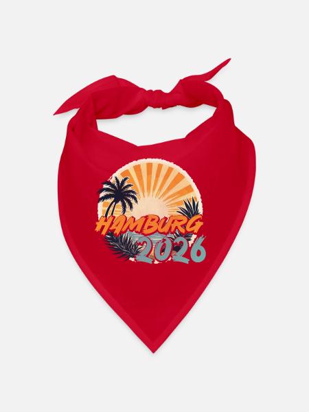 Hamburg 2026 - Bandana - Rot - Vorne