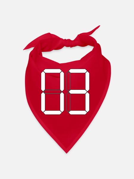 NUMMER 03 Null Drei Geburtstag Geschenk Digital - Bandana - Rot - Vorne