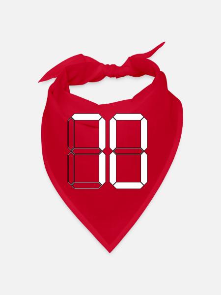 NUMMER 70 Siebzig Geschenk Digital - Bandana - Rot - Vorne