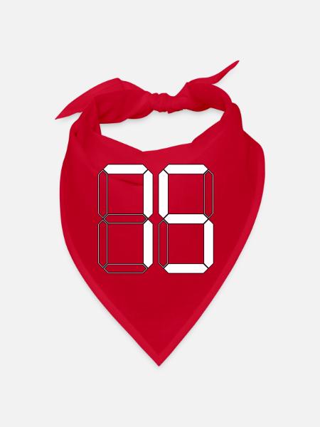 NUMMER 75 Fünfundsiebzig Geschenk Digital - Bandana - Rot - Vorne
