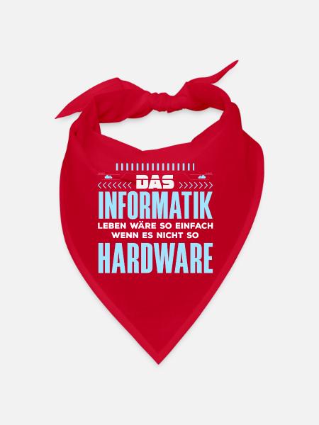 Informatik Hardware Spruch - Bandana - Rot - Vorne
