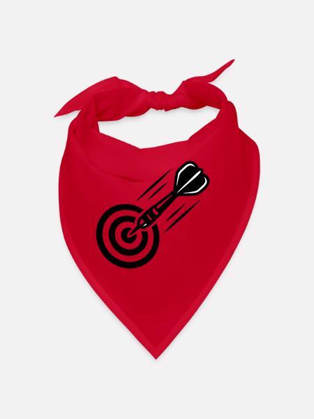 Fliegender Dartpfeil Icon - Bandana - Rot - Vorne