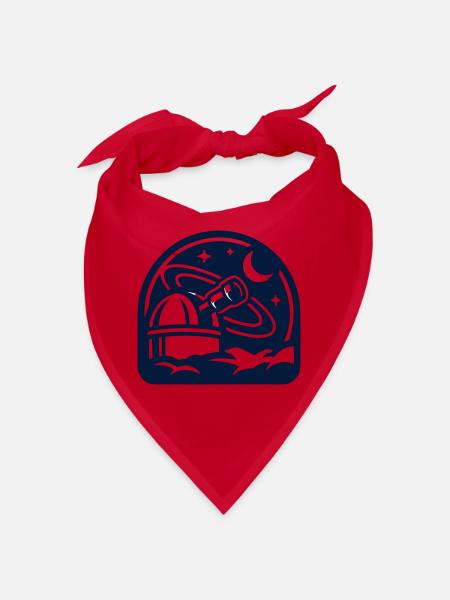 Observatorium Weltall Icon - Bandana - Rot - Vorne
