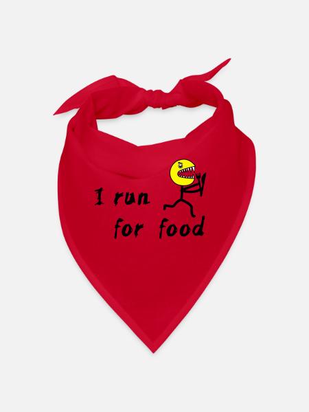 Running - I run for food - Bandana - rouge