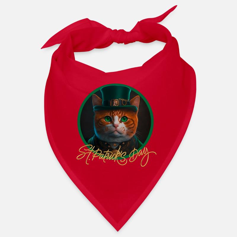 St Patrick s Day Katze Bandana