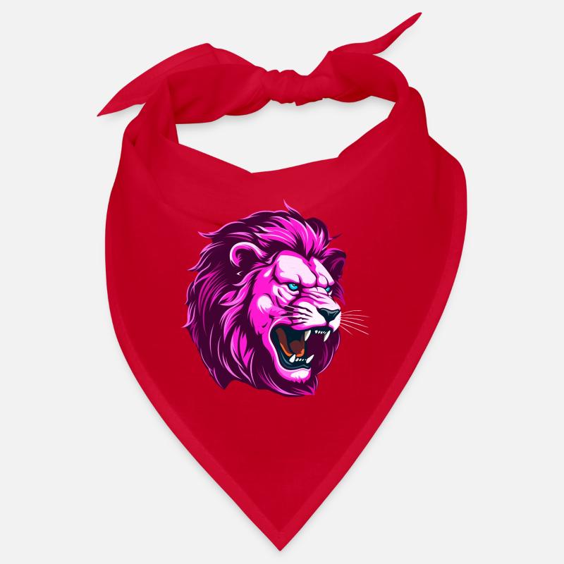 Pink Lion Head Bandana