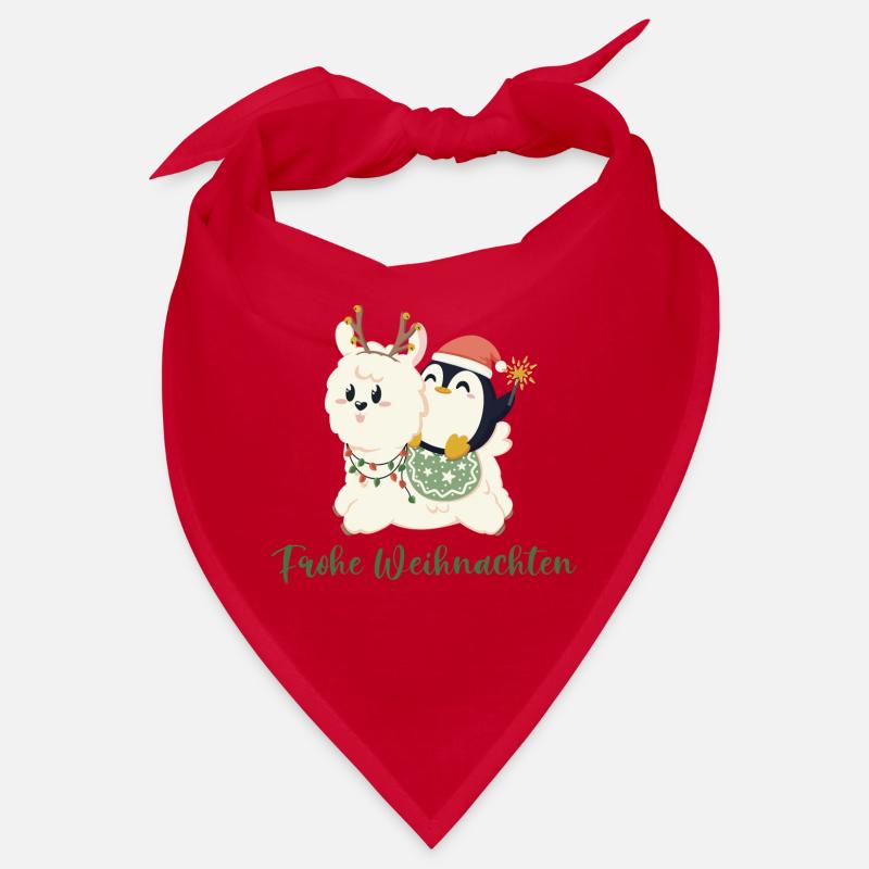 Joyeux Noël alpaga et pingouin Bandana