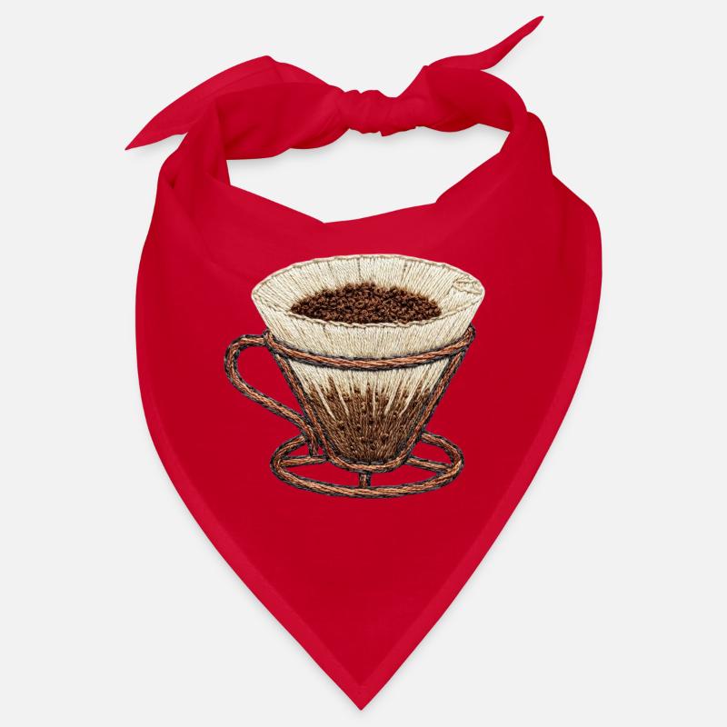 Embroidered coffee filter – minimalist Bandana