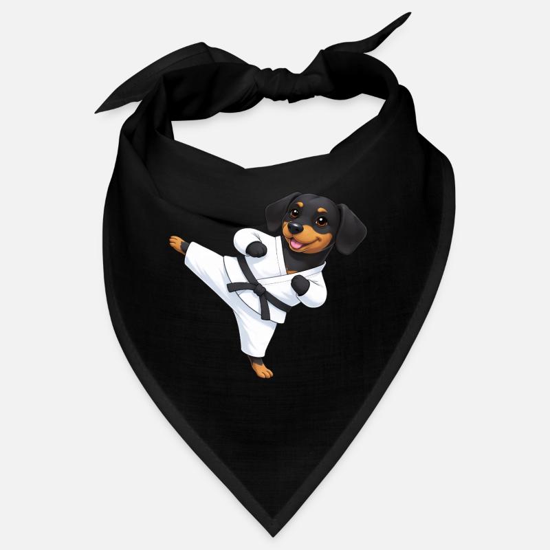 Mignons Rottweiler Teckel Karaté Arts Martiaux Bandana
