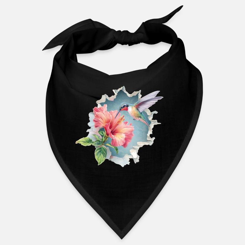 Kolibri mit Blüten Bandana