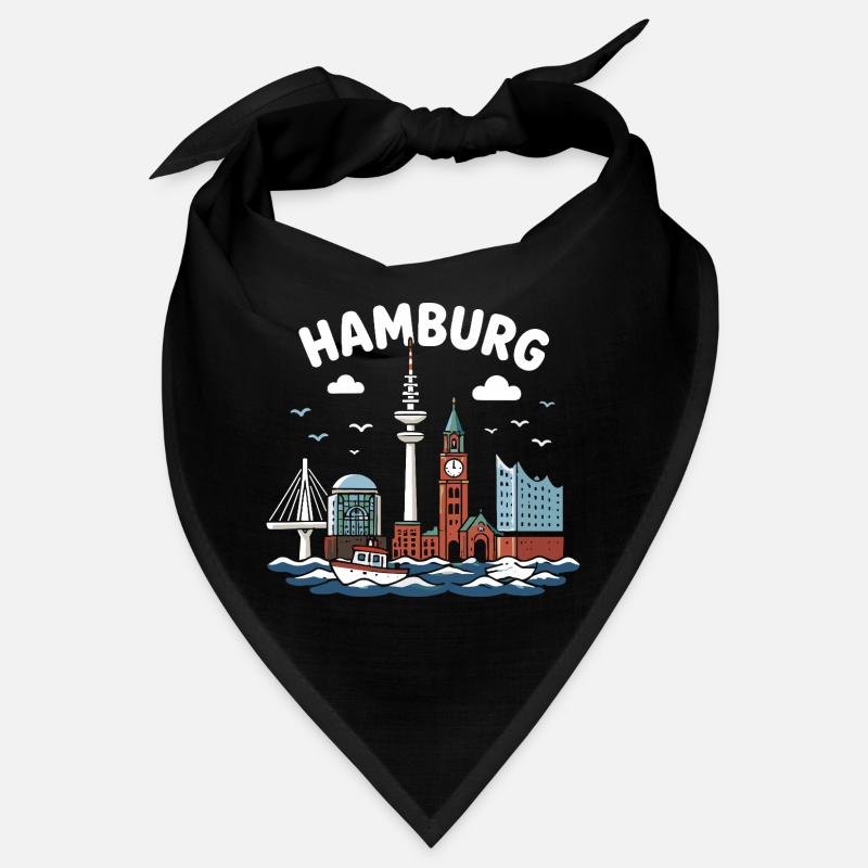 Magie côtière de la Skyline de Hambourg Bandana