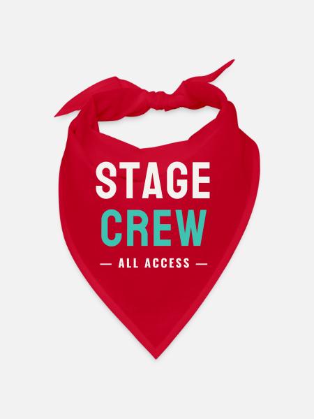 Stage Crew All Access Bühne Team Staff Konzert - Bandana - Rot - Vorne