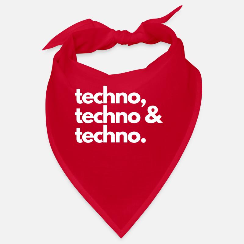 Techno, techno et techno - Bandana - rouge