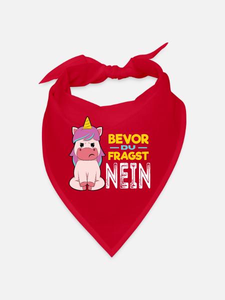 Before you ask Unicorn - Bandana - red - Front