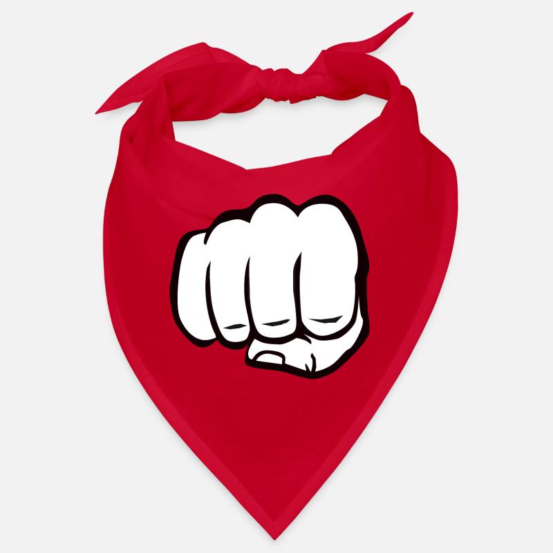 Faust geballte Faust fist bump cool Logo Symbol - Bandana - Rot