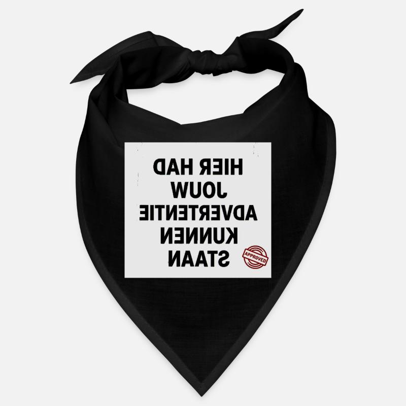 Large Typography with Approval Stamp Bandana